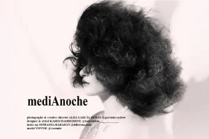 Fotografía editorial "mediAnoche" de Alba García-Heras Ponce con diseño de Karim Badreddine.