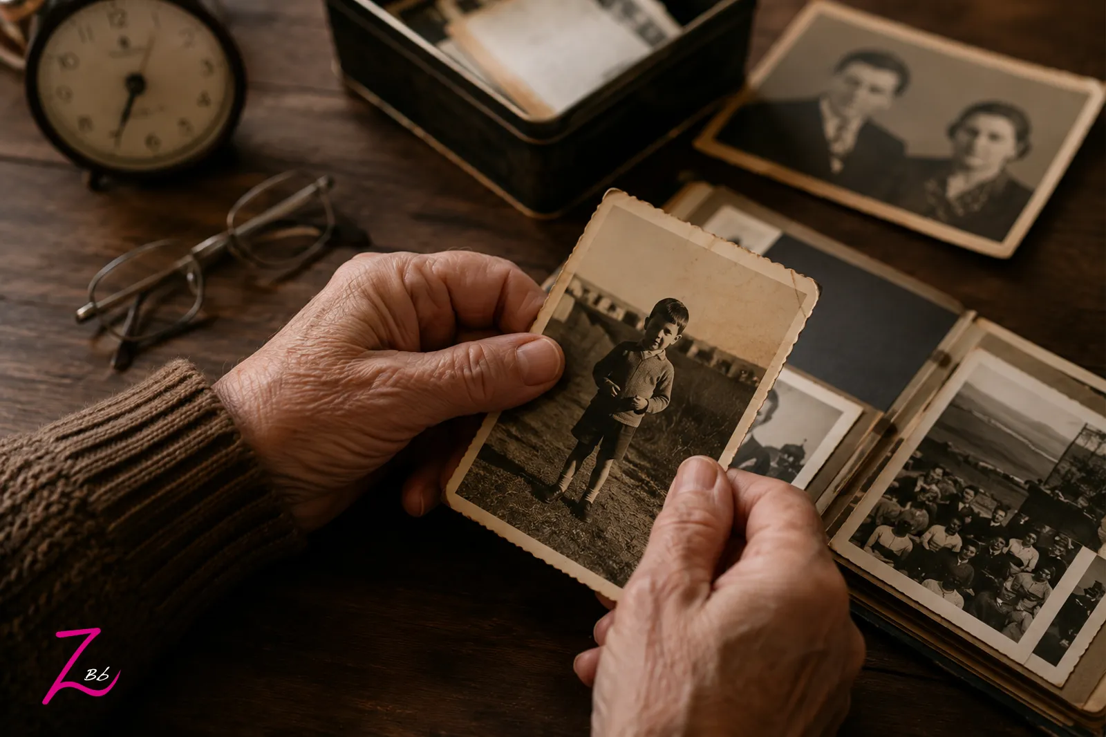 Unas manos sostienen una fotografía antigua mientras recuerdan la historia personal que construye la identidad de cada persona.