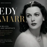 Hedy Lamarr, actriz e inventora, en una portada editorial de GraZie Magazine