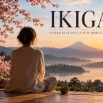 Ikigai, una mujer contempla el amanecer desde una casa tradicional japonesa