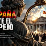 España ante el espejo, una reflexión sobre la política española y la sociedad frente al Congreso de los Diputados.