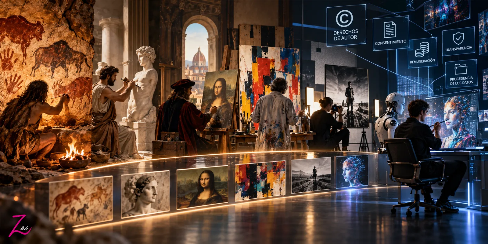 Evolución del arte desde las pinturas rupestres hasta la inteligencia artificial